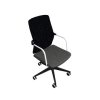 VISITOR CHAIR MESH BACK, W/CHROMED FIXED ARMS (GP)