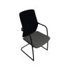 VISITOR SLED ARMCHAIR W/PAD SEAT/MESH BACKREST