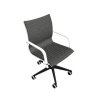LOW-BACK ARMCHAIR w/CHROMED frame+arms w/LINEAR PAD (GKT)