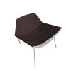 LOW-ARMCHAIR 2-COLORS W/CHROMED FIXED FRAME