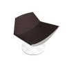 LOW-ARMCHAIR 2-COLORS W/ROUND FIXED STAINLESS STEEL BASE