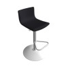 CUOIETTO STOOL W/ROUND FLAT PAINTED STEEL BASE  D.48, W/FOOTREST