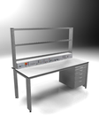 Exemple de table C (1800x800mm, meuble bas, conduit d'énergie, cadre double)