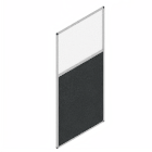 708-013 ALU Floor screen 800x1680mm Black/Glass