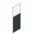 706-013 ALU Floor screen 600x1680mm Black/Glass