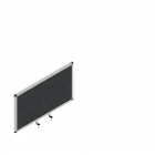 708-103 ALU Table screen Black W 800mm H 450mm