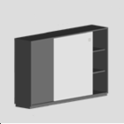 2637 hø. skydedør 1800 x 1100/384 mm