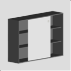 2433 hø. skydedør    1200 x 1100/384 mm