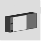 2526 ve. skydedør    1600 x 740/384 mm