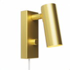 Puck Wall Lamp External Cable Brushed Brass