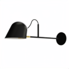 Streck Spjut Wall Lamp with plate Black