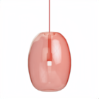 Pebble High Ceiling Lamp Oxide Red Glass