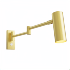 Puck Swing Wall Lamp Brushed Brass