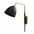 Lean Wall Lamp Hard Wired Black