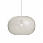 Pebble Wide Ceiling Lamp Warm Grey Glass