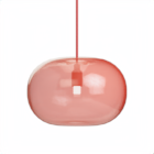 Pebble Wide Ceiling Lamp Oxide Red Glass