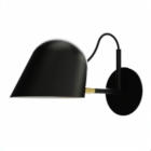 Streck Wall Lamp Plate Hard Wired Black