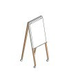 [FCoT-WT.O.1] Rollbares Flipchart, weiß RAL 9016 mit weißen Rollen