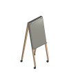 [FCoT-GR.O.2] Rollbares Flipchart, grau RAL 7030 mit schwarzen Rollen