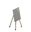 [FF-GR.O.2] Rollbares Flipchart, vier Beine, grau RAL 7030 mit schwarzen Rollen