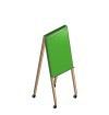 [FCoT-GN.O.2] Rollbares Flipchart, grün RAL 6018 mit schwarzen Rollen