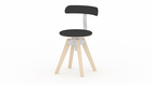 Stool low with back Height 43-52 cm SA_598