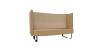 BXM433-BX201 - medium sofa 3-seat, 2 arms, squares, flatbend