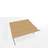 Teamtable / Double bench basic desk, one side linkable 1600 x 1600 mm
