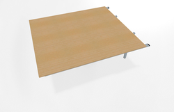 Teamtable / Double bench extension shelf 1800 x 1600 mm
