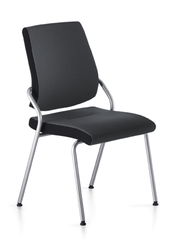 bd-220 black dot four-leg visitor chair