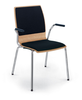 st-227 on stage four-leg chair stackable 6-high, with armrests