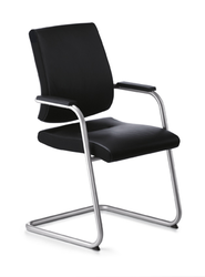 bd-233 black dot cantilever visitor chair