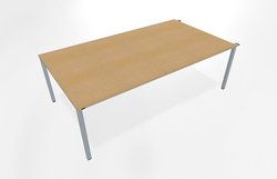 Teamtable / Double bench basic desk, one side linkable 2200 x 1200 mm