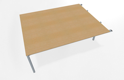 Teamtable / Double bench basic desk, one side linkable 2000 x 1600 mm
