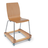 st-226 on stage four-leg chair stackable 6-high, without armrests
