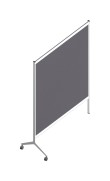 Screen as pinboard element with felt on both sides, dark grey
