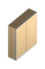 Sliding door unit 5 binder heights, width 1600 mm, empty