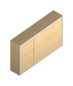 Sliding door unit 4 binder heights, width 2400 mm