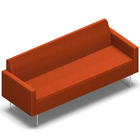 1433 - PIVOT 3-seater with low armrests (8cm)
