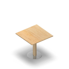 2133 - JOIN center column table 90x90cm, birch HPL, H75