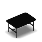 2955  - DAPPLE table 80x55 cm, black melamine