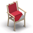 2916 - SALINA Multi stackable chair with armrest with hjul with removable seat cover
