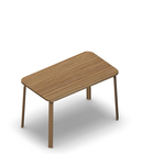 1662 - ZETA table 120x70 cm rounded h75 cm