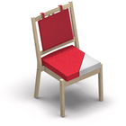 2902 - SALINA Stackable chair without armrest with removable seat cover