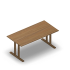 3146 - JOIN  table with T-legs, 140x70 cm, H75, oak melamine