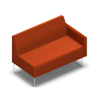 2173 - PIVOT 2-seater with low armrest (right ,6cm)