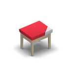 2894 - SALINA Stool with fixed cushion and without foot rest with removable seat cover