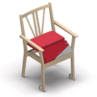 2914 - SALINA Multi stackable chair with armrest with wheels with removable seat cover