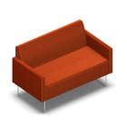 2169 - PIVOT 2-seater with low armrests (6cm)