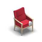 2770 - SALINA Chair with closed sidewall with removable seat cover